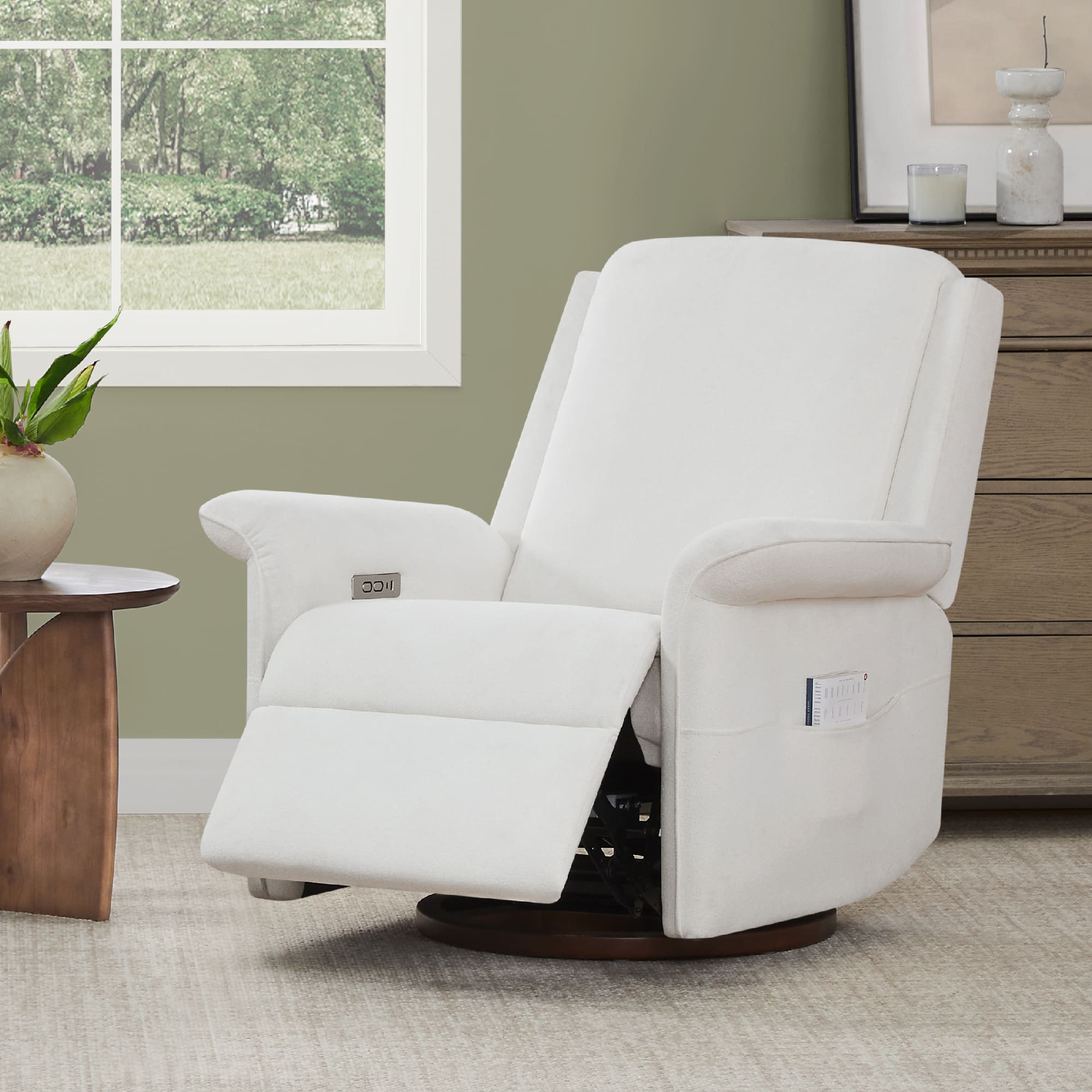 Mila Power Swivel Nursery Glider Recliner