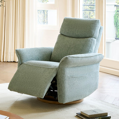 Vinca Power Swivel Nursery Glider Recliner with Power Lumbar & Headrest