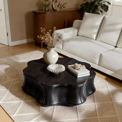 Lamont Flower-Shaped Coffee Table with Storage