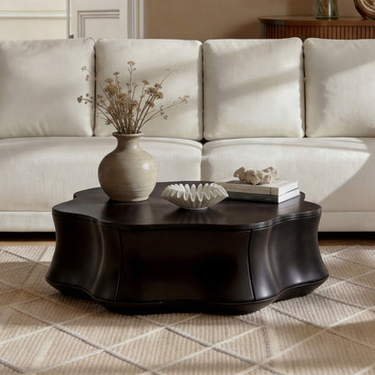 Lamont Flower-Shaped Coffee Table with Storage