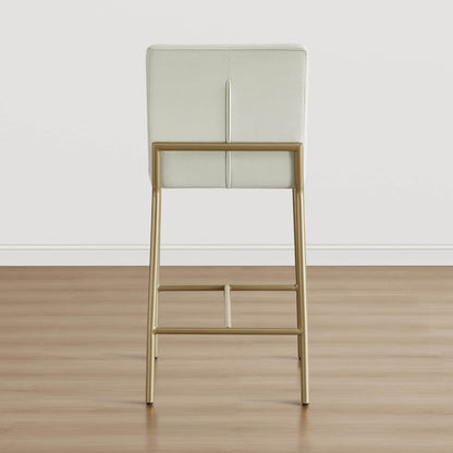 Layla Retro Tufted-design Counter Stool with Metal Base (Set of 2）