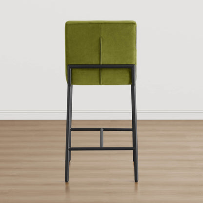 Layla Retro Tufted-design Counter Stool with Metal Base (Set of 2）