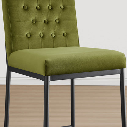 Layla Retro Tufted-design Counter Stool with Metal Base (Set of 2）