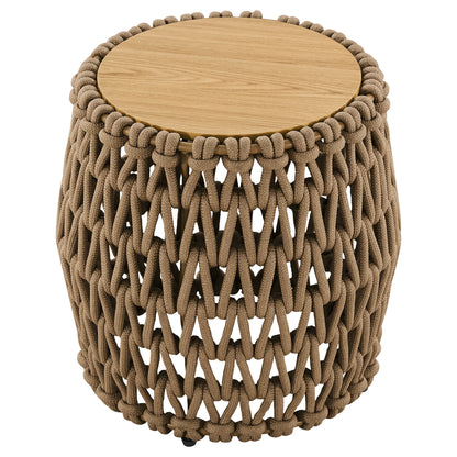 Leen Woven Rope Drum Outdoor & Indoor Side Table
