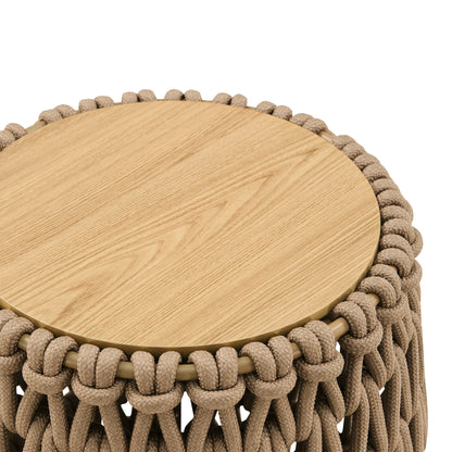 Leen Woven Rope Drum Outdoor & Indoor Side Table