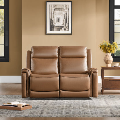 Leif Modern Top-Grain Leather Super Zero Gravity Reclining Sofa
