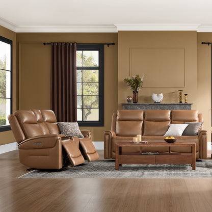 Leif Modern Top-Grain Leather Super Zero Gravity Reclining Sofa
