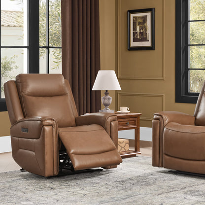 Leif Modern Top-Grain Leather Super Zero Gravity Reclining Sofa