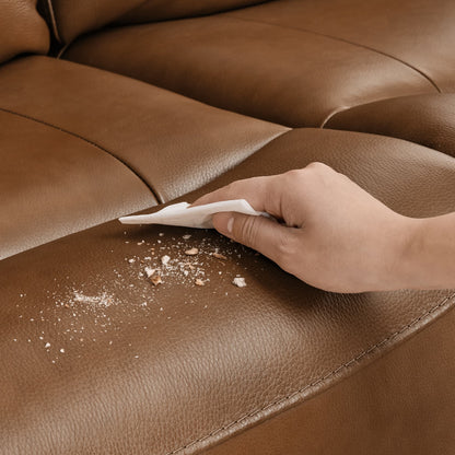 Leif Modern Top-Grain Leather Super Zero Gravity Reclining Sofa