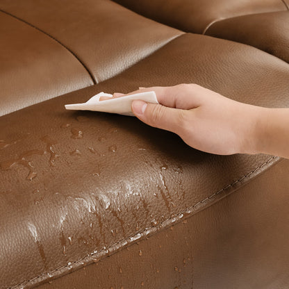 Leif Modern Top-Grain Leather Super Zero Gravity Reclining Sofa