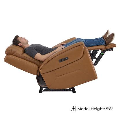 Leif Modern Top-Grain Leather Super Zero Gravity Reclining Sofa