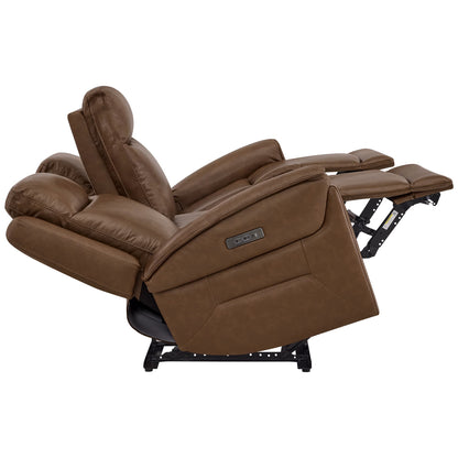 Leif Modern Top-Grain Leather Super Zero Gravity Reclining Sofa