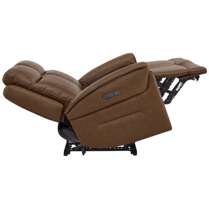 Leif Modern Top-Grain Leather Super Zero Gravity Reclining Sofa