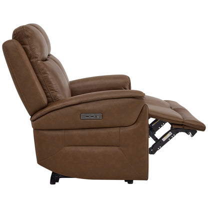 Leif Modern Top-Grain Leather Super Zero Gravity Reclining Sofa