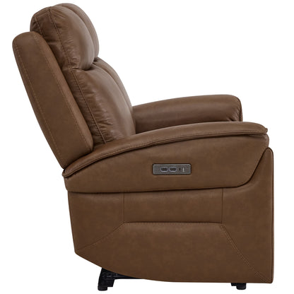 Leif Modern Top-Grain Leather Super Zero Gravity Reclining Sofa