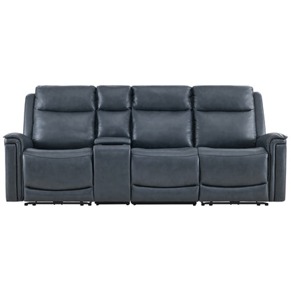 Leif Modern Top-Grain Leather Super Zero Gravity Reclining Sofa