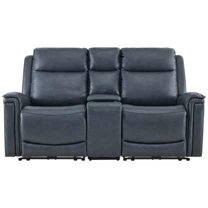 Leif Modern Top-Grain Leather Super Zero Gravity Reclining Sofa