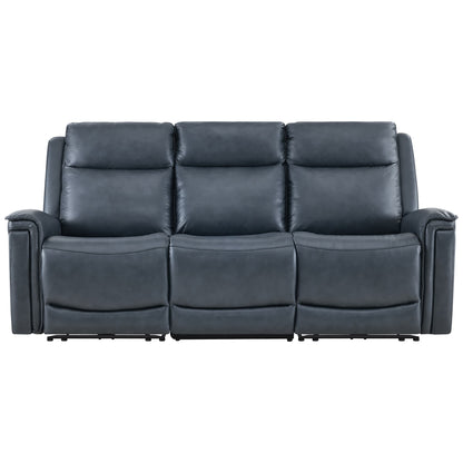 Leif Modern Top-Grain Leather Super Zero Gravity Reclining Sofa