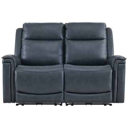 Leif Modern Top-Grain Leather Super Zero Gravity Reclining Sofa