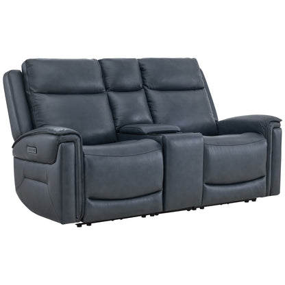 Leif Modern Top-Grain Leather Super Zero Gravity Reclining Sofa