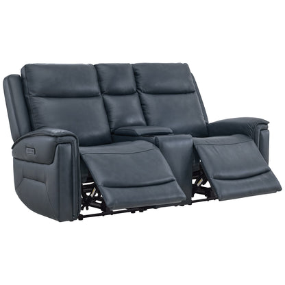 Leif Modern Top-Grain Leather Super Zero Gravity Reclining Sofa