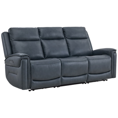 Leif Modern Top-Grain Leather Super Zero Gravity Reclining Sofa