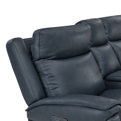 Leif Modern Top-Grain Leather Super Zero Gravity Reclining Sofa