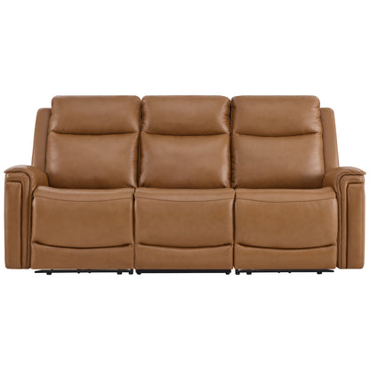 Leif Modern Top-Grain Leather Super Zero Gravity Reclining Sofa