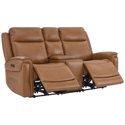 Leif Modern Top-Grain Leather Super Zero Gravity Reclining Sofa