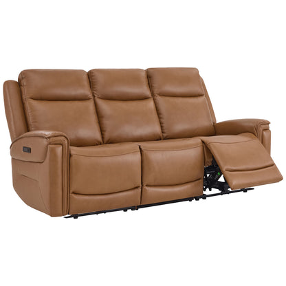 Leif Modern Top-Grain Leather Super Zero Gravity Reclining Sofa