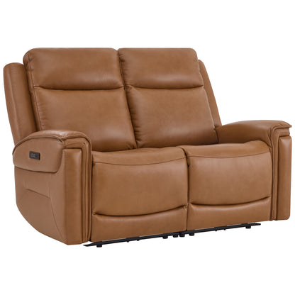 Leif Modern Top-Grain Leather Super Zero Gravity Reclining Sofa