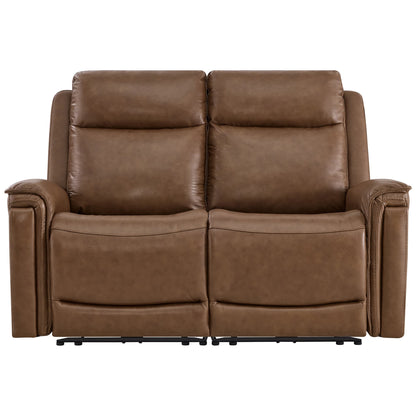 Leif Modern Top-Grain Leather Super Zero Gravity Reclining Sofa