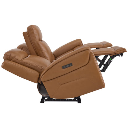 Leif Modern Top-Grain Leather Super Zero Gravity Reclining Sofa