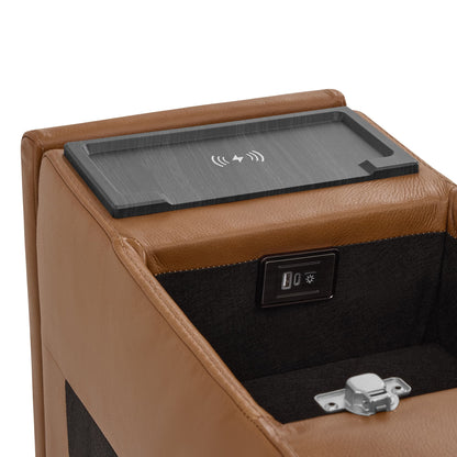 Leif Modern Top-Grain Leather Super Zero Gravity Reclining Sofa