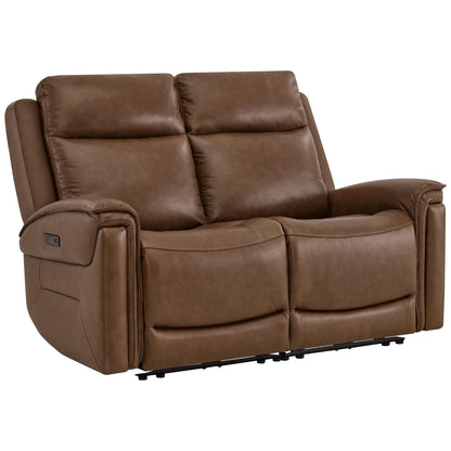 Leif Modern Top-Grain Leather Super Zero Gravity Reclining Sofa
