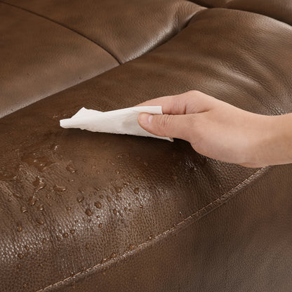 Leif Modern Top-Grain Leather Super Zero Gravity Reclining Sofa