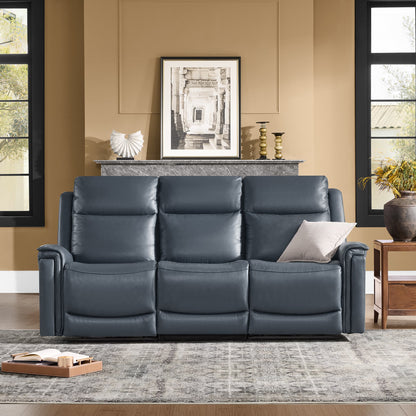 Leif Modern Top-Grain Leather Super Zero Gravity Reclining Sofa