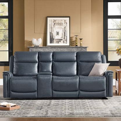 Leif Modern Top-Grain Leather Super Zero Gravity Reclining Sofa