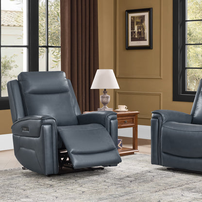 Leif Modern Top-Grain Leather Super Zero Gravity Reclining Sofa