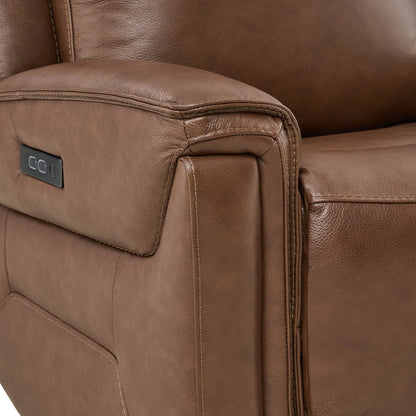 Leif Super Zero Gravity Power Leather Recliner