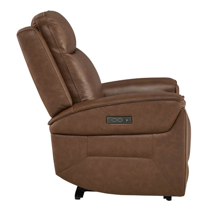 Leif Super Zero Gravity Power Leather Recliner