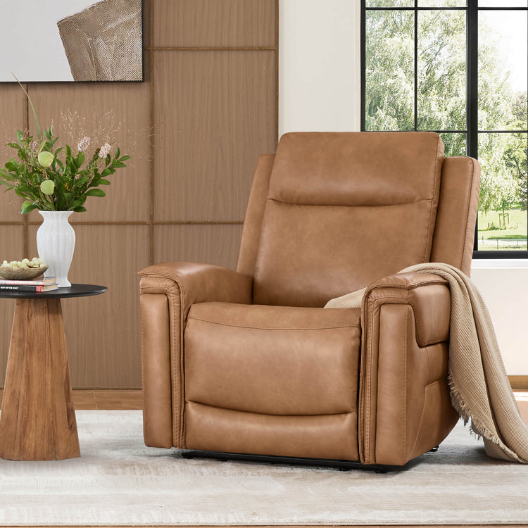 Leif Super Zero Gravity Power Leather Recliner