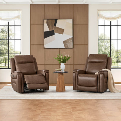 Leif Super Zero Gravity Power Leather Recliner