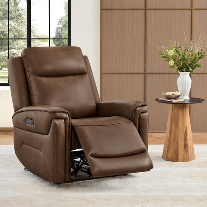 Leif Super Zero Gravity Power Leather Recliner