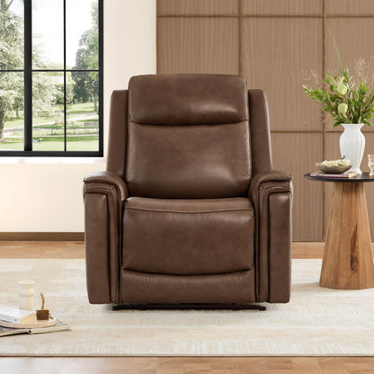 Leif Super Zero Gravity Power Leather Recliner