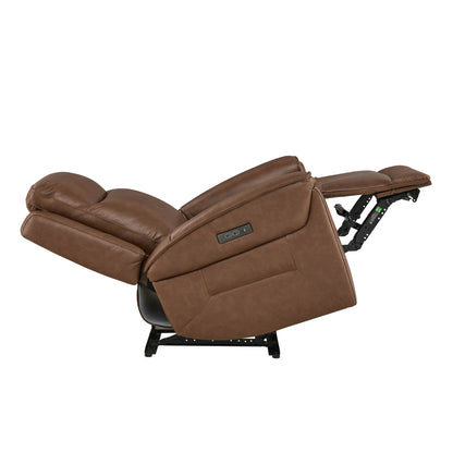 Leif Super Zero Gravity Power Leather Recliner
