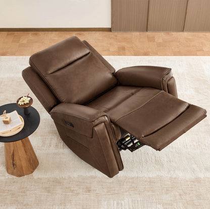 Leif Super Zero Gravity Power Leather Recliner