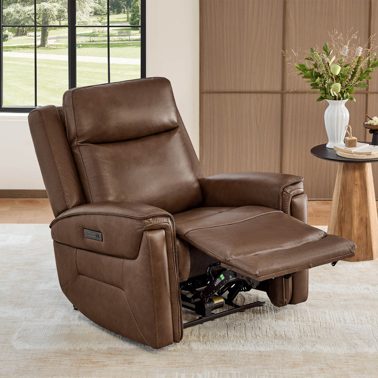 Leif Super Zero Gravity Power Leather Recliner