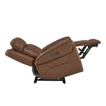 Leif Super Zero Gravity Power Leather Recliner