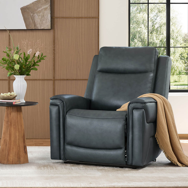 Leif Super Zero Gravity Power Leather Recliner